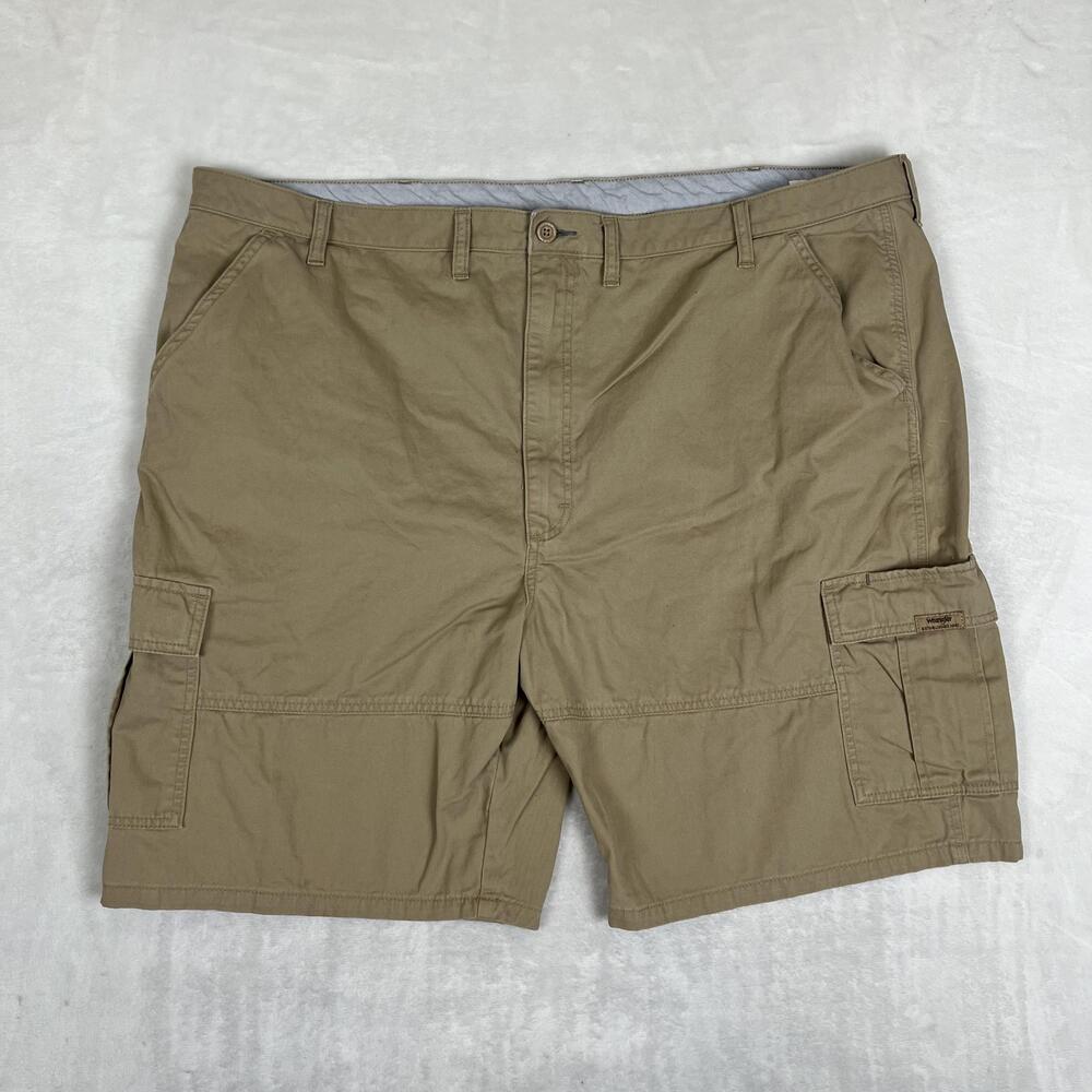 Wrangler Cargo Shorts Mens 48 Beige 9 Inseam Utility Pockets Casual